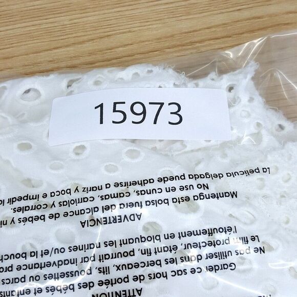 ISABEL MARANT Top Womens Size 38 White Eyelet Sheer Tiered Ruffle Sleeve VLADY - Picture 6 of 6